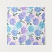 Vintages Hydrangemuster Wandteppich (Vorderseite (Horizontal))