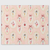 Vintages Ice Cream Delight Pattern Geschenkpapier (Flach)