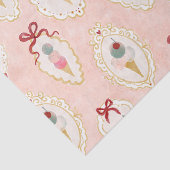 Vintages Ice Cream Delight Pattern Seidenpapier (Detail)