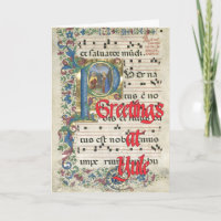 Vintages illuminiertes Yuletide-Skript