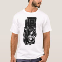 VINTAGES ILLUSTRATION Kamera-Mann-T-Shirt
