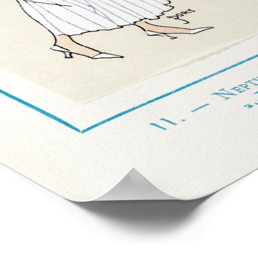 Vintages Illustrations-Poster Poster (Ecke)