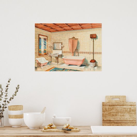 Vintages Illustrationspaket für die Innenausstattu Poster (Küche)