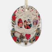 Vintages illustriertes Bild Keramik Ornament (Rechts)