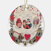 Vintages illustriertes Bild Keramik Ornament (Links)