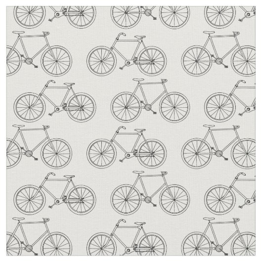 Vintages Illustriertes Fahrrad Stoff (Nahaufnahme)