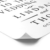 Vintages Illustriertes Hochzeitssymbol Poster (Ecke)