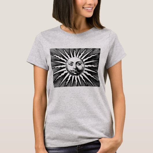 Vintages illustriertes Sun-Shirt T-Shirt (Vorderseite)