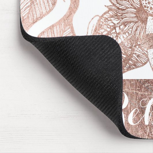 Vintages Imitat-Rosen-Goldrustikale Mousepad (Ecke)