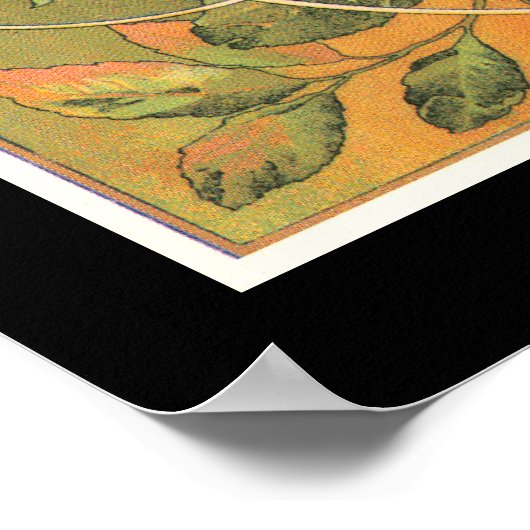 Vintages Imperial Plums Label Poster (Ecke)