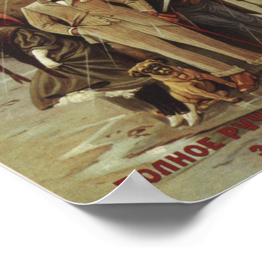 Vintages Imperial-Russisches Werbeplakat Poster (Ecke)