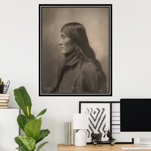 Vintages Indian: Bartelda, Apache - Poster (Heimbüro)