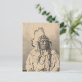 Vintages Indian: Gepunktetes Jack Kaninchen, Crow  Postkarte (Stehend Vorderseite)