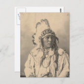 Vintages Indian: Gepunktetes Jack Kaninchen, Crow  Postkarte (Vorne/Hinten)