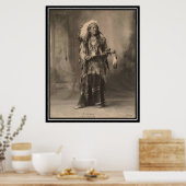 Vintages Indian: Schwarzer Mann, Arapahoes - Poster (Küche)