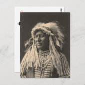 Vintages Indian: Weißer Schwan, Crow - Postkarte (Vorne/Hinten)