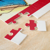 Vintages Indiana 16x20 Karte Puzzle (Seite)