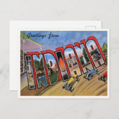 Vintages Indiana Ankündigungspostkarte (Vorne/Hinten)