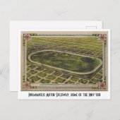 Vintages Indianapolis Motor Speedway, Indy 500 Postkarte (Vorne/Hinten)
