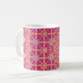 Vintages Indianerstickermuster Kaffeetasse (Vorderseite Links)