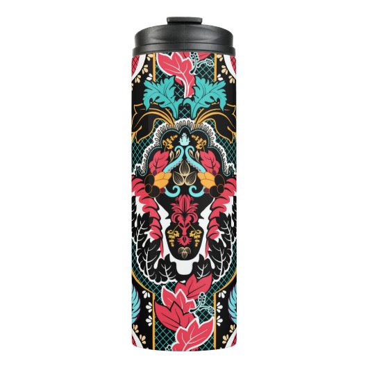 Vintages indianisches nahtloses Muster. Tapete Thermosbecher (Vorderseite)