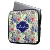 Vintages indisches Art-Tiger-Muster | addieren Laptopschutzhülle (Vorderseite Links)