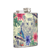 Vintages indisches Art-Tiger-Muster Flachmann (Rechts)