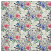 Vintages indisches Art-Tiger-Muster Stoff (Muster)