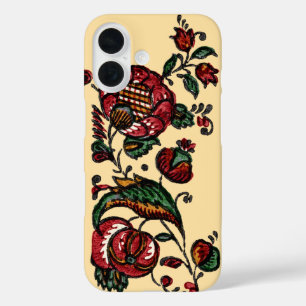 Vintages indisches Cotton Chintz Fabric iPhone 16 Hülle