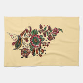 Vintages indisches Cotton Chintz Fabric Geschirrtuch (Horizontal)