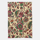 Vintages indisches Cotton Chintz Fabric Geschirrtuch (Vertikal)