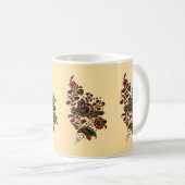 Vintages indisches Cotton Chintz Fabric Kaffeetasse (VorderseiteRechts)