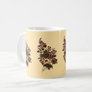 Vintages indisches Cotton Chintz Fabric Kaffeetasse