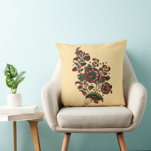 Vintages indisches Cotton Chintz Fabric Kissen