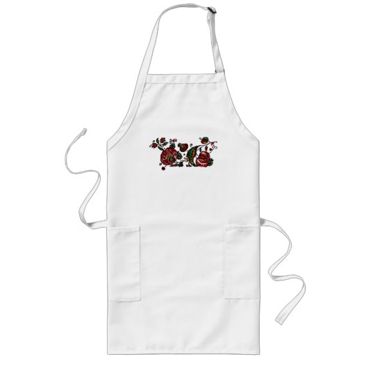 Vintages indisches Cotton Chintz Fabric Lange Schürze (Vorne)