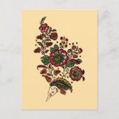 Vintages indisches Cotton Chintz Fabric Postkarte (Vorderseite)
