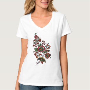 Vintages indisches Cotton Chintz Fabric T-Shirt
