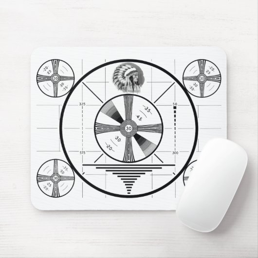 Vintages indisches Haupttest-Muster Mousepad (Mit Mouse)