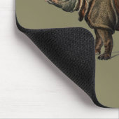 Vintages indisches Rhino Illustration-Geschenk Mousepad (Ecke)
