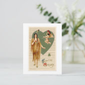 Vintages Indisches Valentin Feiertagspostkarte (Stehend Vorderseite)