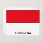 Vintages Indonesien Asien Bangkok Flaggenreise Tou Postkarte (Vorne/Hinten)