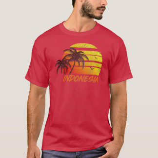 Vintages Indonesien Beach Sunset Retro Surf T-Shirt