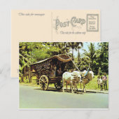 Vintages Indonesien, Gerobag, Zentraljava Postkarte (Vorne/Hinten)