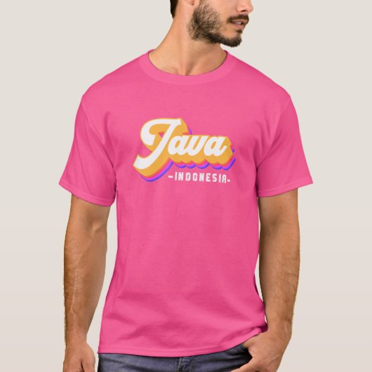 Vintages Indonesien Urlaub Reisen Asien Java T-Shirt (Vorderseite)