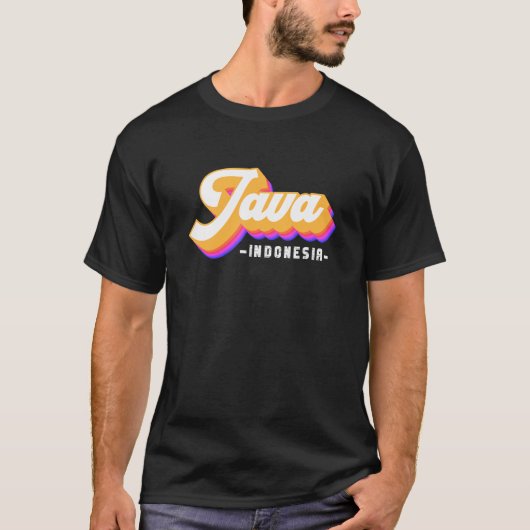 Vintages Indonesien Urlaub Reisen Asien Java T-Shirt (Vorderseite)