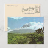 Vintages Indonesien, Vulkan Merapi Postkarte (Vorne/Hinten)