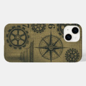 Vintages Industrial Blueprint iPhone Case (Rückseite (Horizontal))
