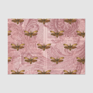 Vintages Insekt Ephemera Seidenpapier