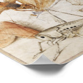 Vintages Insektenbild Poster (Ecke)