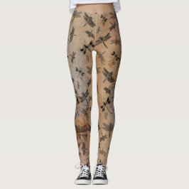 Vintages Insektenkrankheitsmuster Leggings